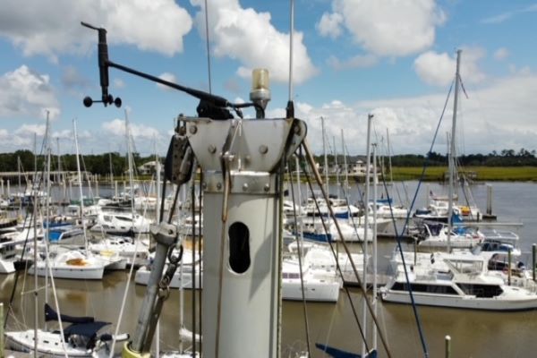 Drone Image of Mast Rigging